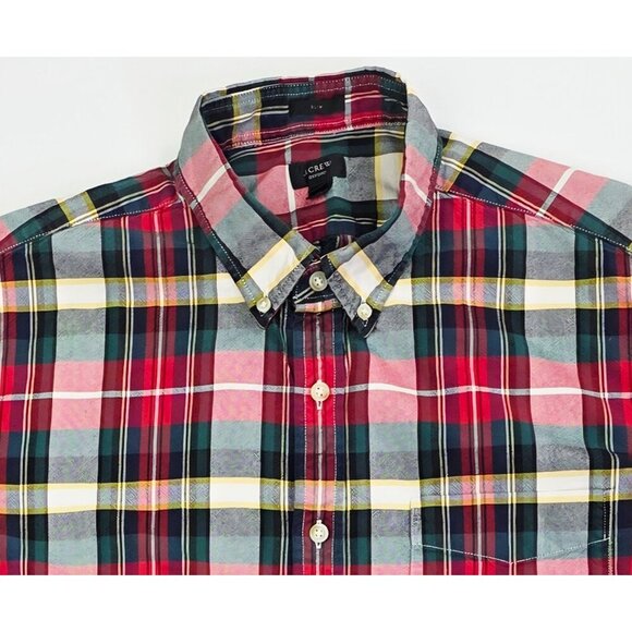 J. Crew Slim Oxford Size Large Mens Multi Check Button Down Long Sleeve Shirt - Picture 1 of 10